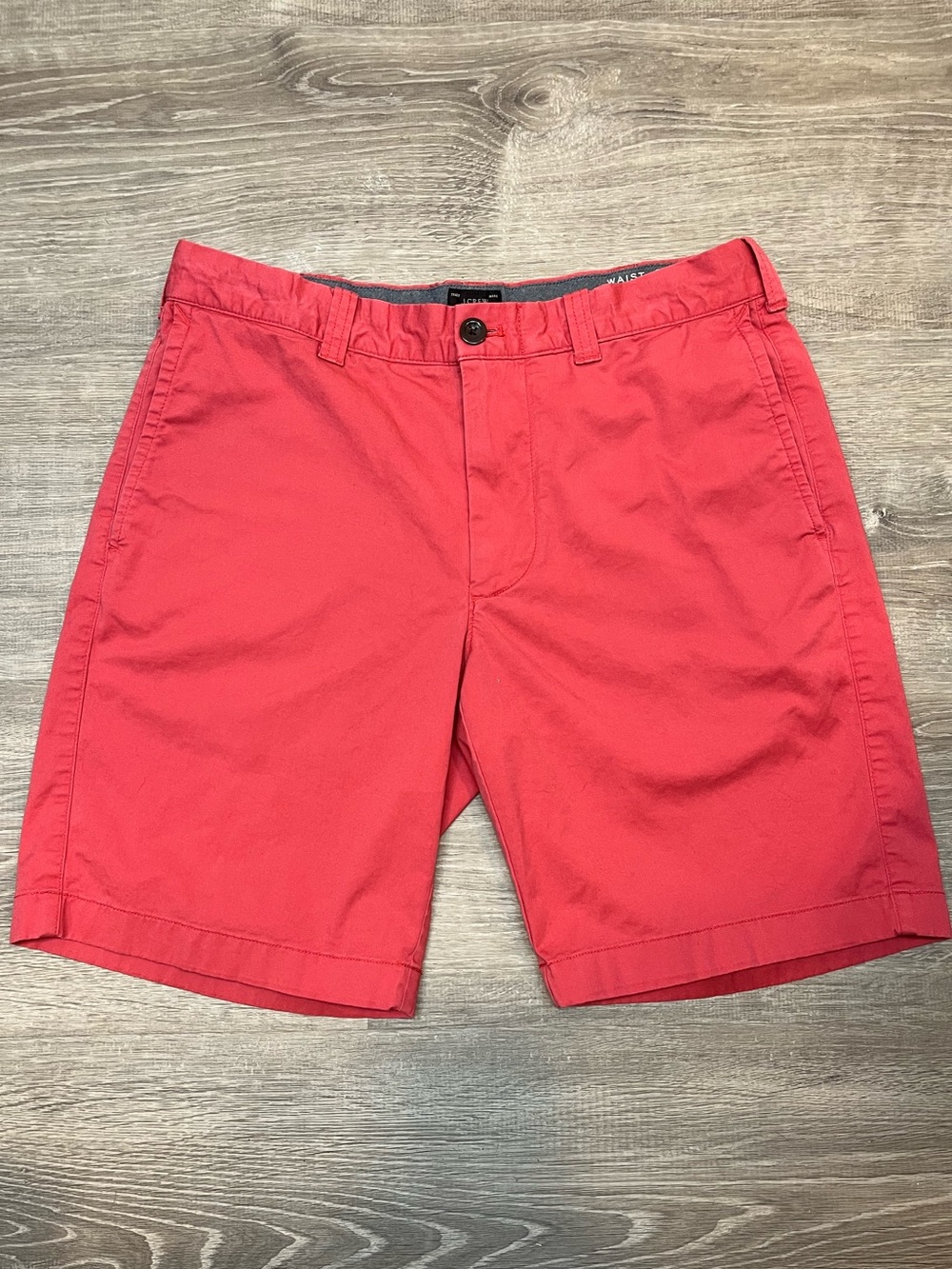 J. Crew Men’s Coral-Red Flat Front Shorts